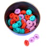 Assorted Fruit Flavored Crunchy Candy Coated Gummy Candy Rings -