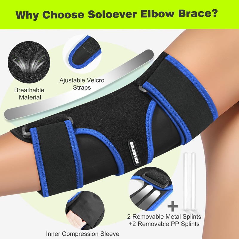Cubital Tunnel Elbow Brace for Women&Men, Tennis Elbow Brace with