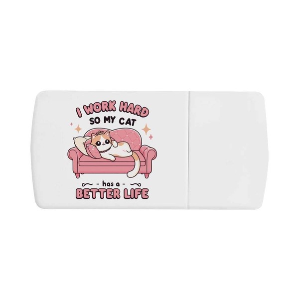 'Better Life Cat' Pill Box with Tablet Splitter (PI00030990)