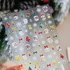 Christmas Nail Art Stickers 5D Embossed Snowman Nail Decals with