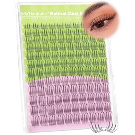 Aurora Natural Lash Clusters Wispy Cluster Eyelash Extensions C Curl Eyelash Clusters Invisible Band Individual Lashes 8-16MM Soft BASF Lash Extensions 120PCS Wet Pestañas Postizas Naturales at Home
