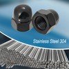 M8 Acorn Nuts 20PCS Black M8-1.25 304 Stainless Steel(18-8) Acorn