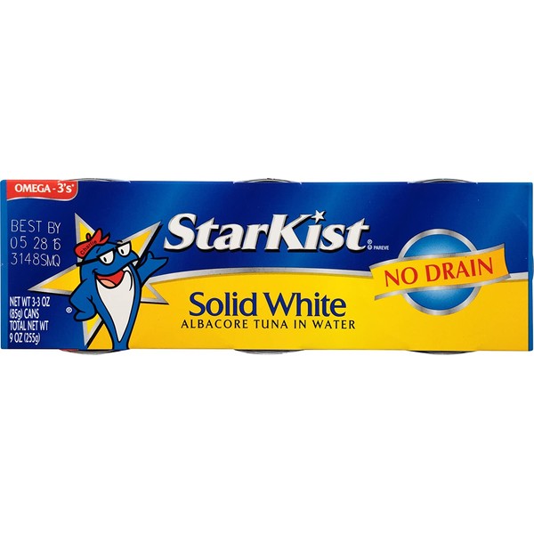 Starkist Solid White Albacore Tuna in Water, 3-Count Packages (Pack of 8)