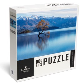 Lantern Press 1000 Piece Jigsaw Puzzle, Lone Willow Tree Reflection in Lake