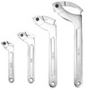 QWORK Spanner Wrench 4-Piece Set, High-Carbon Steel Adjustable Round &