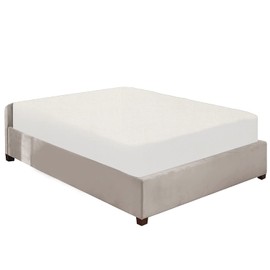 NIYS Luxury Bedding 100% Brushed Cotton Flannelette 40CM/16 Extra Deep Fitted Sheets in 12 Colours (Double, Cream)