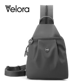 Velora Fashion Oxford Cloth Casual Backpack Messenger Bag Chest Bag with Side Pouch Adjustable Strap Zipper Pocket Inner Patch Pocket 30x21x14cm:_dark gray