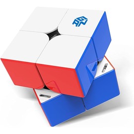 GAN 251 M Leap Puzzle Cube, 2x2 Stickerless Magnetic Speed Cube 251 Mini Cube, 63 Magnets Puzzle Toy for Beginners – UV-Coated Primary Interior