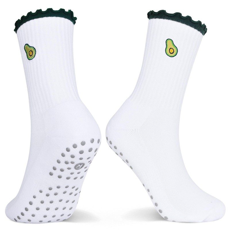 DEESEEUS Cute Pilates Socks for Yoga,Barre,Reformers US Shoe Sizes 5-11