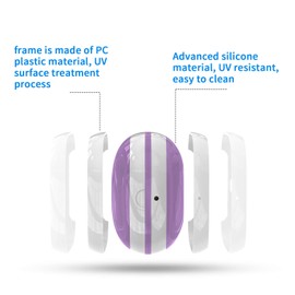 Compatible with Powerbeats Pro Case Cover, Anti-Lost and Shock-Proof Easy-to-Carry Durable Silicone Protective case Skin for 2020 Latest Beats Powerbeats Pro (Light Purple)