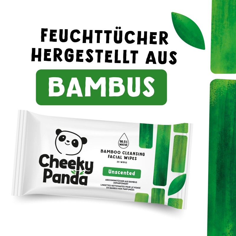 The Cheeky Panda Bamboo Make-Up Wipes | Unscented | 25