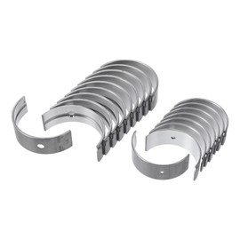 X AUTOHAUX Main Bearing and Connecting Rod Bearing Kit No.1170171020/1304171021 for Toyota Hilux 1982-1985 Engine Crankshaft Rod Bearing Metal Silver Tone 18Pcs