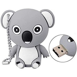Ulticool - Koala Bear 64 GB - USB - 3.0 High Speed - Flash Pen Drive 128GB - Memory Stick Data Storage - Memory Stick - Grey