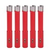 5Pcs Saw Bit Set FlatTooth Diamond Particles Red Coated Drill