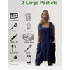 Stomeshle Japanese Aprons Plus Size Smock for Women with Pockets