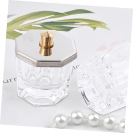 Baluue 6pcs Manicure Nail Dish Cup Lids Nail Brush Dappen Dish Lids Stainless Steel for Art Elegantly Designed