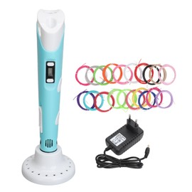 3D Printing Pen Kit with 20Pcs 3 Meter PLA Filaments 5V Kids 3D Print Pen for DIY Art Crafts   Blue