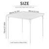 KAIHAOWIN Square Folding Table Vinyl Upholstery Card Table Dining Party