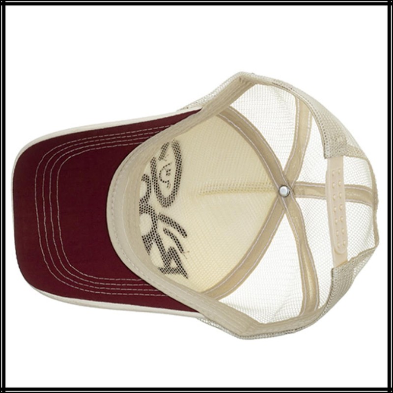 White Fang CZ995 Cap, Embroidered Design, Mesh, Casual Style, Stylish,