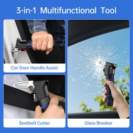 Car Door Handle Assist for Elderly: Non-Slip Grip and Sturdy Support - Fits Most Vehicles for Easy Getting in and Out of Car - Helpful for Seniors Handicapped Pregnant Women Children 2Packs