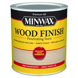 Minwax Wood Finish 227654444, Simply White Stain, Quart