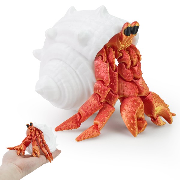 TiTiC 3D Printed Hermit Crab,3D Printed Animals Fidget Toy, Articulated
