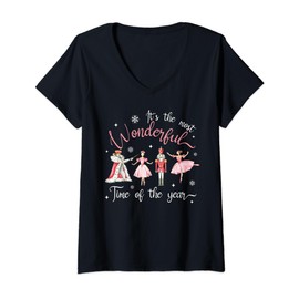 Womens It's The Most Wonderful Time Of The Year Nutcracker Ballet V-Neck T-Shirt