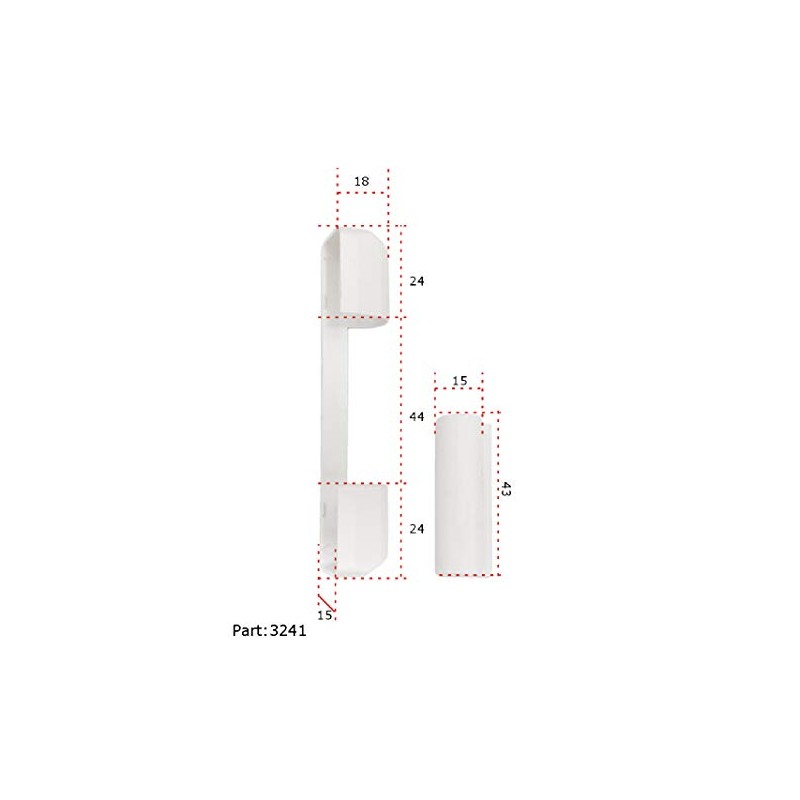 Fuhr Tilt Turn Window Top Hinge White Plastic Covers 2