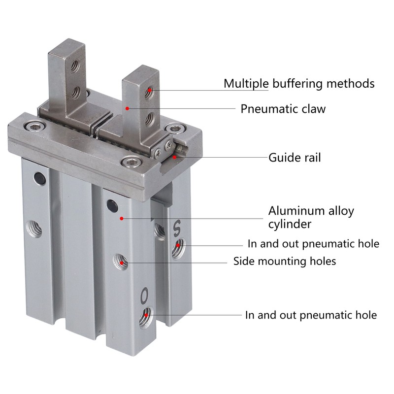 Gripper Pneumatic Cylinder Double Action Parallel Grippers Cylinders MHZ2‑16D M5‑0.8