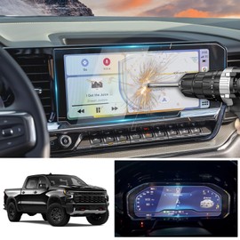 3 Pack Screen Protector for Silverado 2022 2023 2024 2025 Chevy Silverado Accessories Silverado Screen Protector 13.4'' for 2024 Chevy Silverado Screen Cover Tempered Glass 2024 Silverado Accessories