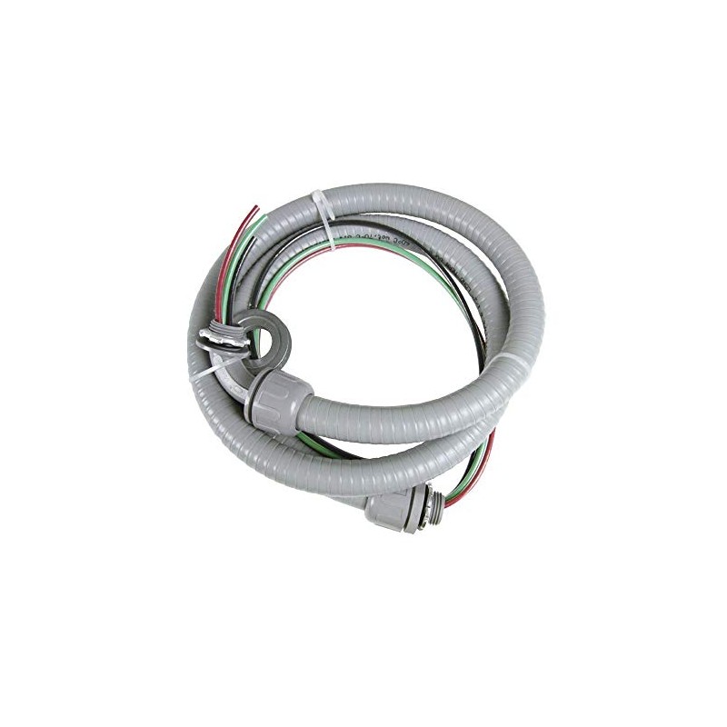 Electrical AC Whip Assembly -1/2" x 6ft Non-Metallic Liquid Tight