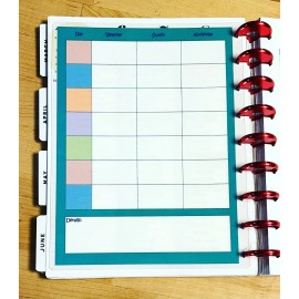 Handmade Packing List Two Sided Dashboard Insert for use with Classic Happy Planner