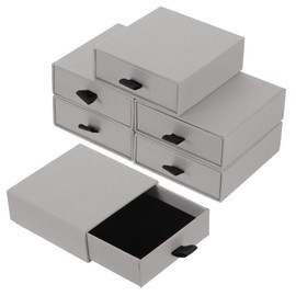 sourcing map 6Pcs Cardboard Jewelry Gift Boxes, 3.5 x 3.5 Inch Jewelry Display Boxes Bulk Sponge Filled Small Jewelry Boxes for Bracelets Earrings Necklaces Jewelry Gift (Red)