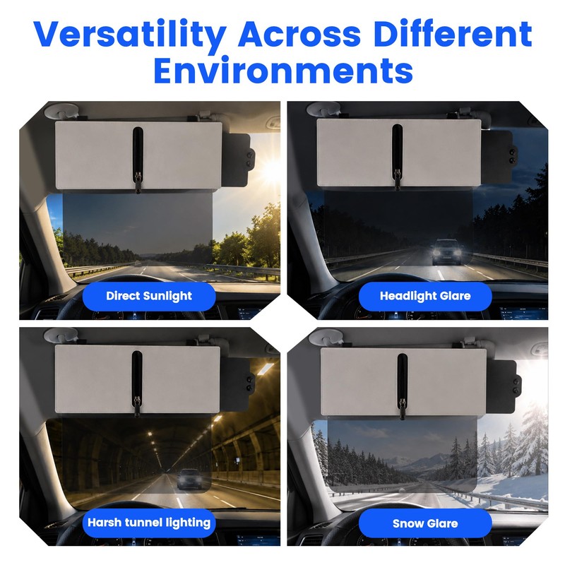 ALILUSSO Upgraded Anti-Glare Sun Visor Extender for Cars, Polarized UV400