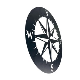 Chesapeake Bay Ltd. Elegant Metal Compass Rose Wall Art – 15.5 Inch Diameter – Intricate Laser-Cut Design – Perfect for Nautical Décor, Home or Office Accent