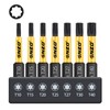7-Pack Torx Bit Set for Impact Driver,2-Inch (50mm) Profession S2