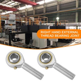 SG Store 2pcs M10x1.5 Spherical Rod End Bearing Rose Joint POS10 Right Hand Male Thread Connector Self-lubricated Joint Bearing with Jam Nuts