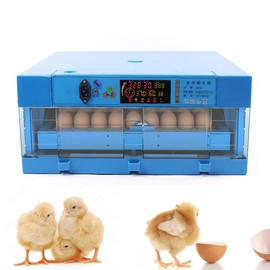 Egg Hatching Incubator, 64 Eggs Automatic Egg Hatching Incubator with Temperature Humidity Control & Automatic Egg Turner, Digital Incubator Household Mini Incubator for Chicken, Ducks, Birds & More