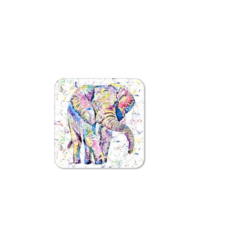 Coaster Elephant adult wild Animals Coasters Watercolour Art Gift Work