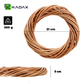 KADAX Decorative Wreath, Ideal as a Door Wreath, Natural Willow Wreath, Rattan Wreath, Table Wreath, Natural Wreath, Willow Ring, Willow Wreath, for Decorating Windows (Brown 30 cm)
