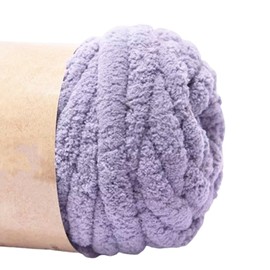 LOVIVER Chunky Wool Yarn Jumbo Yarn Crochet Cloth Summer Hand Knit Yarn Weight Yarn Bulky Yarn for Knitted Blanket Weaving Sweater Pet Bed, light gray