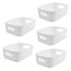 Lre Co. Pack of 5 Small Plastic Baskets, Storage Box,