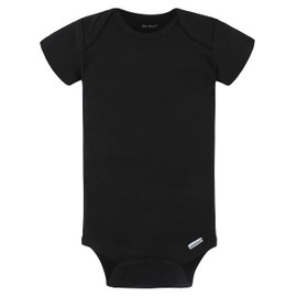 Gerber Baby Boys 5-pack Solid Onesies Bodysuits Shirt, Black, 12 Months US