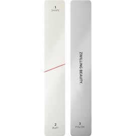 ZWILLING Sandblatt Nail Files (Coarse and Fine-Grained File Surface, Gentle Nail Care, Nail Studio Quality), Premium, Pack of 2, White, 160 mm