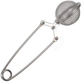 Silver Long Handle Loose Leaf Ball Tea Spoon, Stainless Steel Tea Leaves Herb Mesh Ball Infuser Filter Squeeze Strainer Spoon Tea Ball Strainers