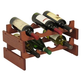 Wooden Mallet 8 Bottle Dakota Wine Rack, Mahogany