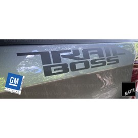 Decal Mods Trail Boss Replacement Decal Sticker for Chevy Silverado die-Cut (2019-2024) Bed Side 1500 2500 HD (Set of 2) Black Matte - CBM