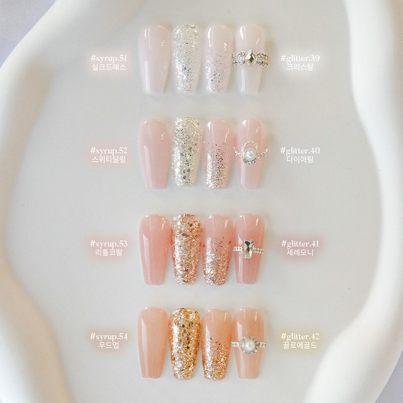 classic nail Yogurt gel bridal shower set of 8 syrup