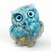 OwMell Owl Statue Tumbled Stone Gemstone Owl Figurine Home Decor
