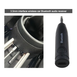 Micro Traders 3.5mm Bluetooth Audio Receiver with USB Charging Cable Aux Bluetooth Adapter Mini Wireless Audio Adapter Accessories for Smartphone Laptop Tablets